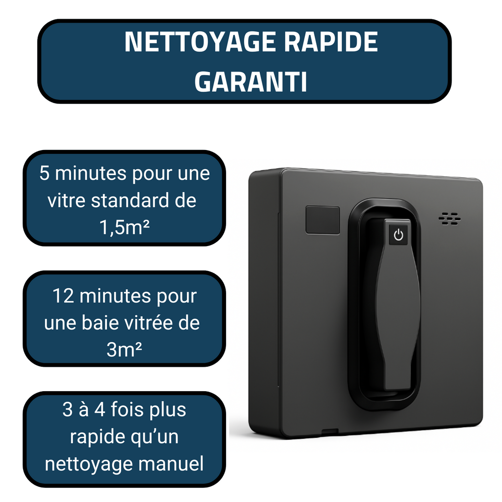 HESSEN V8-Pro™ – Robot Lave-Vitre Automatique à Double Pulvérisation | Pas de Traces | Sécurité Anti-Chute