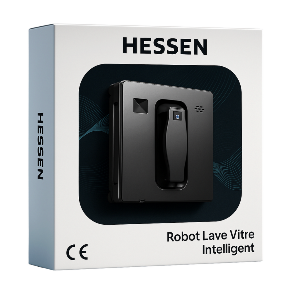 HESSEN V8-Pro™ – Robot Lave-Vitre Automatique à Double Pulvérisation | Pas de Traces | Sécurité Anti-Chute