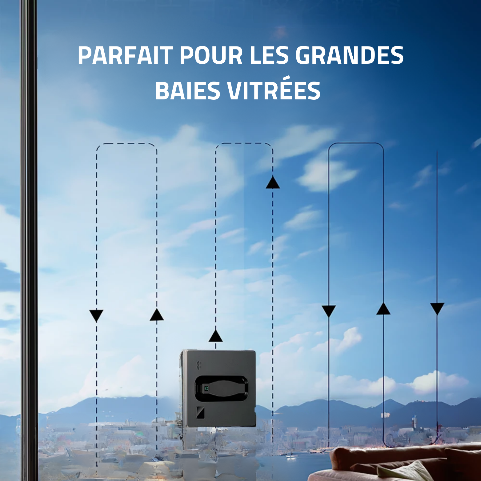 HESSEN V8-Pro™ – Robot Lave-Vitre Automatique à Double Pulvérisation | Pas de Traces | Sécurité Anti-Chute