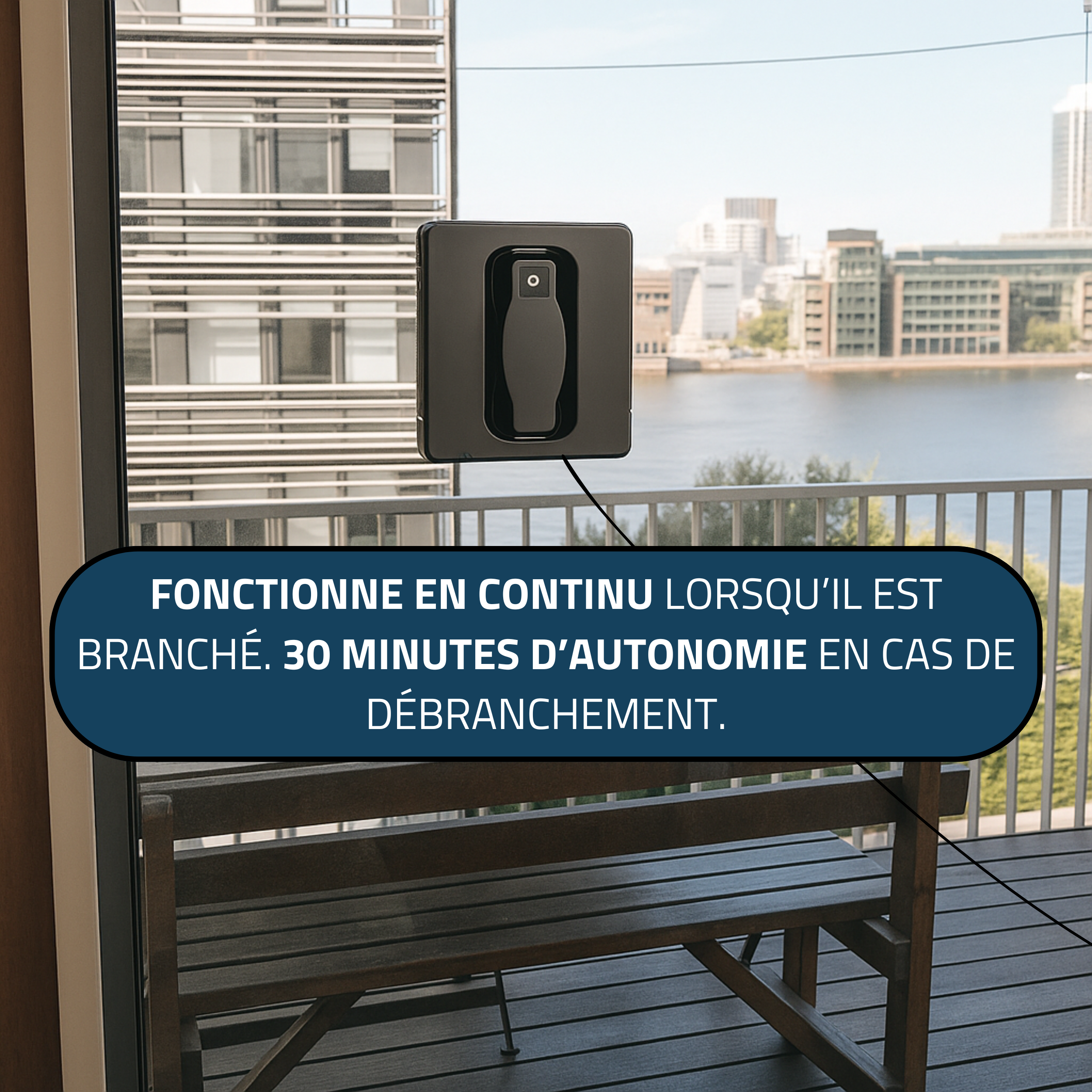 HESSEN V8-Pro™ – Robot Lave-Vitre Automatique à Double Pulvérisation | Pas de Traces | Sécurité Anti-Chute