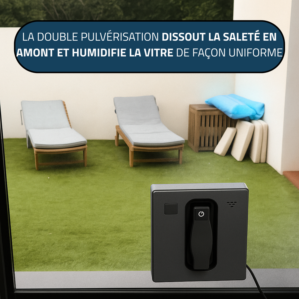 HESSEN V8-Pro™ – Robot Lave-Vitre Automatique à Double Pulvérisation | Pas de Traces | Sécurité Anti-Chute