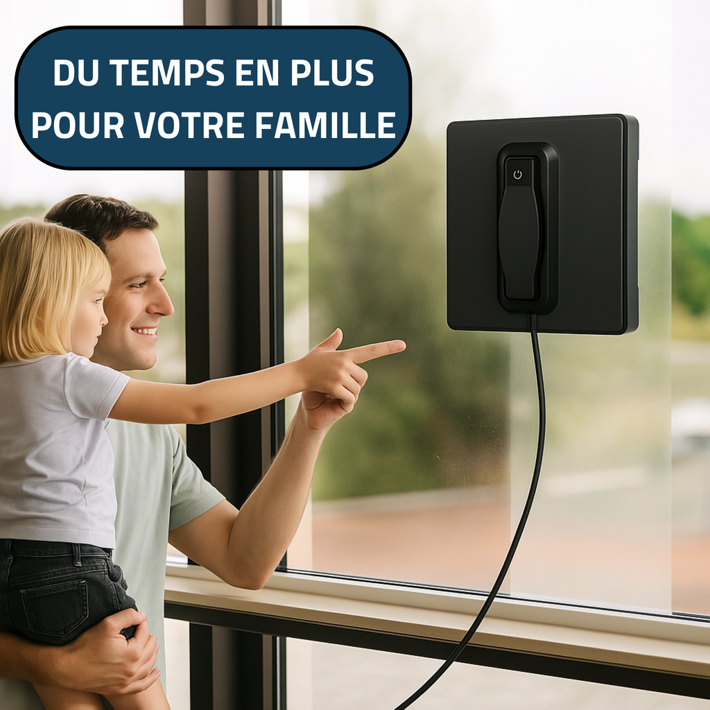 HESSEN V8-Pro™ – Robot Lave-Vitre Automatique à Double Pulvérisation | Pas de Traces | Sécurité Anti-Chute